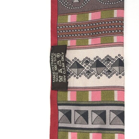 HERMES Twilly Twilly Collier de Chien Bandeau Scarf Scarf silk Red - Picture 15 of 15